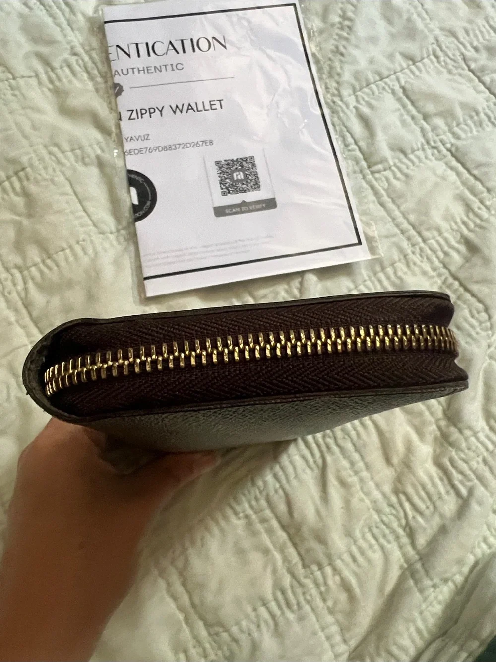 Louis Vuitton Monogram Canvas Zip Around Wallet in Brown